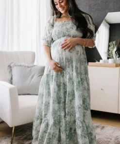 BB Custom Dresses Bailey Eyelet Maxi Dress | Sage