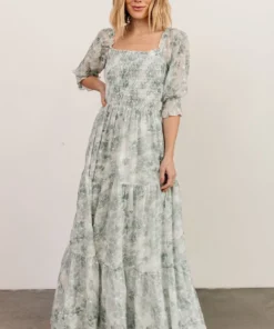 BB Custom Dresses Bailey Eyelet Maxi Dress | Sage