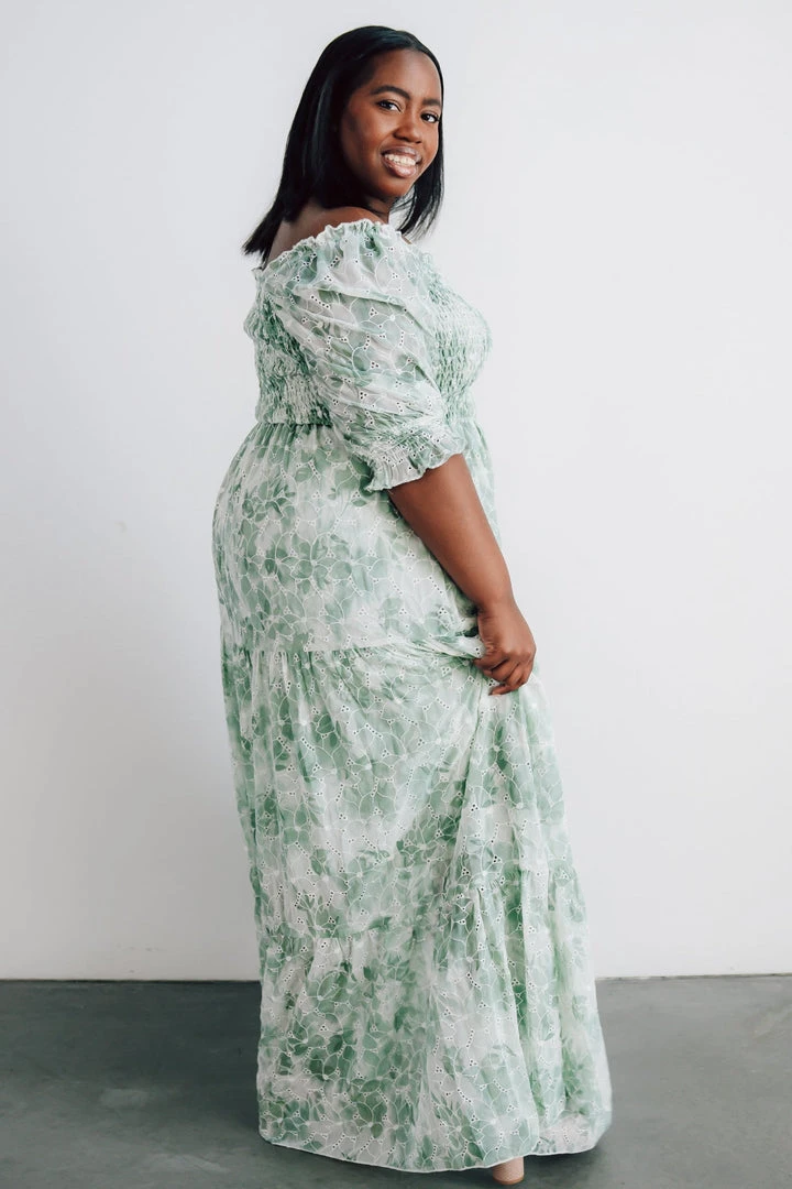 BB Custom Dresses Bailey Eyelet Maxi Dress | Sage 11 BB Custom Dresses Bailey Eyelet Maxi Dress | Sage