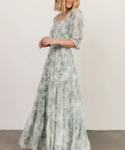 BB Custom Dresses Bailey Eyelet Maxi Dress | Sage 24 BB Custom Dresses Bailey Eyelet Maxi Dress | Sage