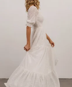 BB Custom Dresses Bailey Eyelet Maxi Dress | White 12 BB Custom Dresses Bailey Eyelet Maxi Dress | White