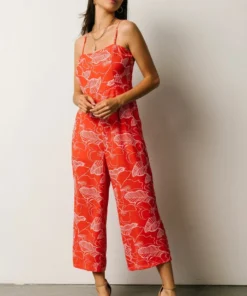 SL Barbie Jumpsuit | Red + Pink Floral