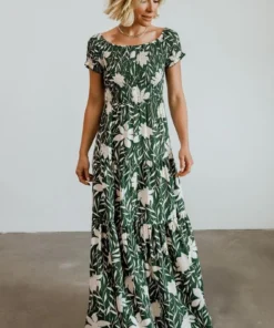 Soi Becca Smocked Maxi Dress | Green Dresses 19 Soi Becca Smocked Maxi Dress | Green Dresses