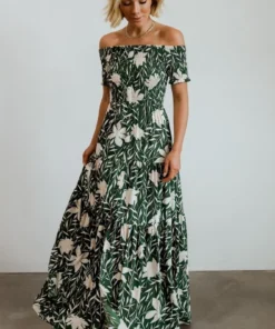 Soi Becca Smocked Maxi Dress | Green Dresses 14 Soi Becca Smocked Maxi Dress | Green Dresses