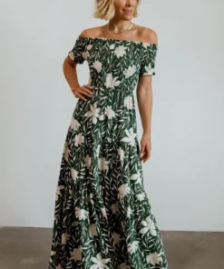 Soi Becca Smocked Maxi Dress | Green Dresses