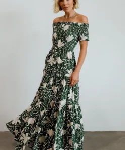 Soi Becca Smocked Maxi Dress | Green Dresses