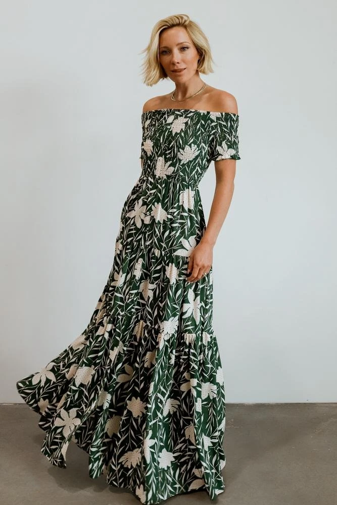 Soi Becca Smocked Maxi Dress | Green Dresses 2 Soi Becca Smocked Maxi Dress | Green Dresses