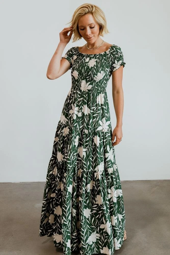 Soi Becca Smocked Maxi Dress | Green Dresses 11 Soi Becca Smocked Maxi Dress | Green Dresses