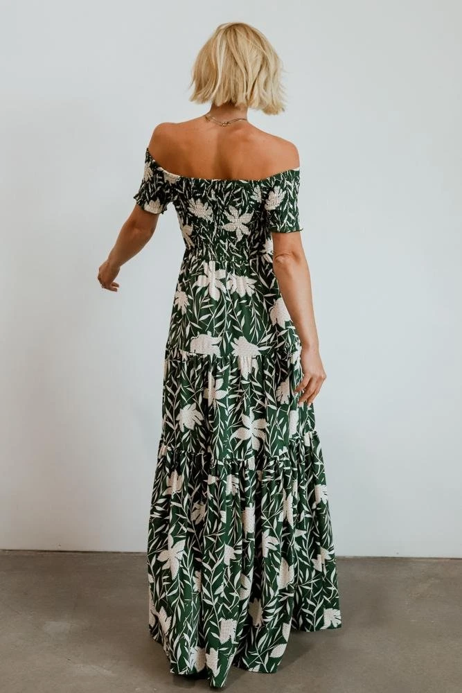 Soi Becca Smocked Maxi Dress | Green Dresses 7 Soi Becca Smocked Maxi Dress | Green Dresses