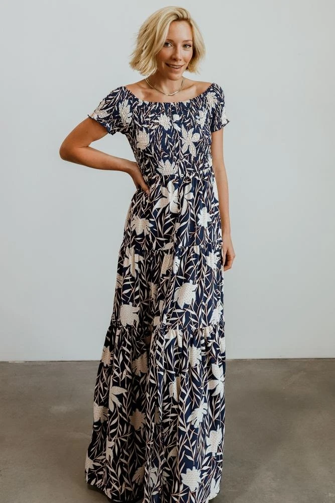 Soi Becca Smocked Maxi Dress | Navy Dresses 8 Soi Becca Smocked Maxi Dress | Navy Dresses