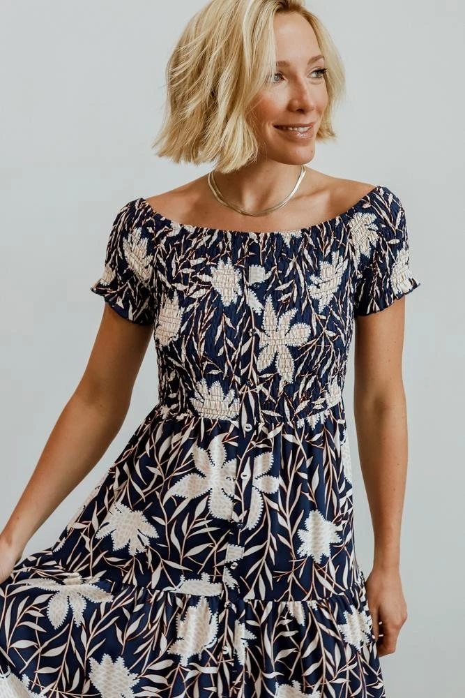 Soi Becca Smocked Maxi Dress | Navy Dresses 7 Soi Becca Smocked Maxi Dress | Navy Dresses