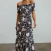 Soi Becca Smocked Maxi Dress | Navy Dresses