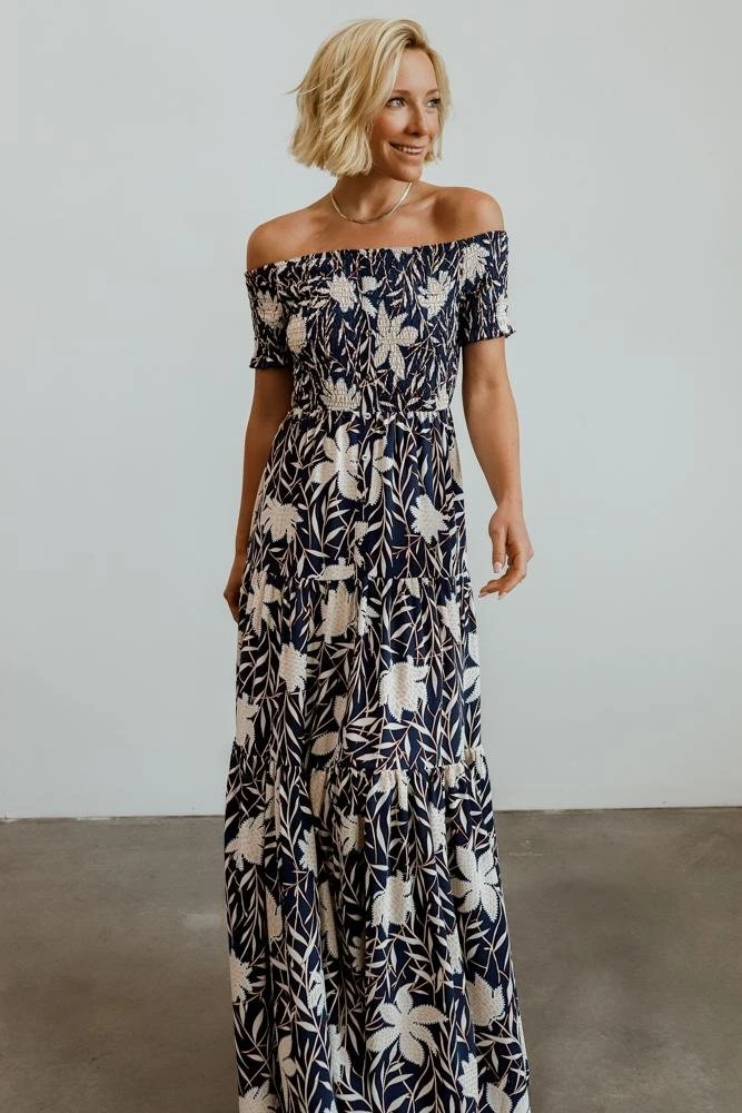Soi Becca Smocked Maxi Dress | Navy Dresses 1 Soi Becca Smocked Maxi Dress | Navy Dresses