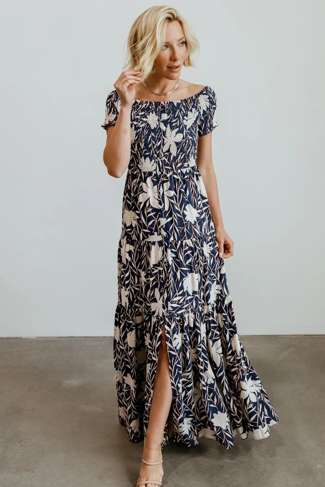 Soi Becca Smocked Maxi Dress | Navy Dresses 2 Soi Becca Smocked Maxi Dress | Navy Dresses
