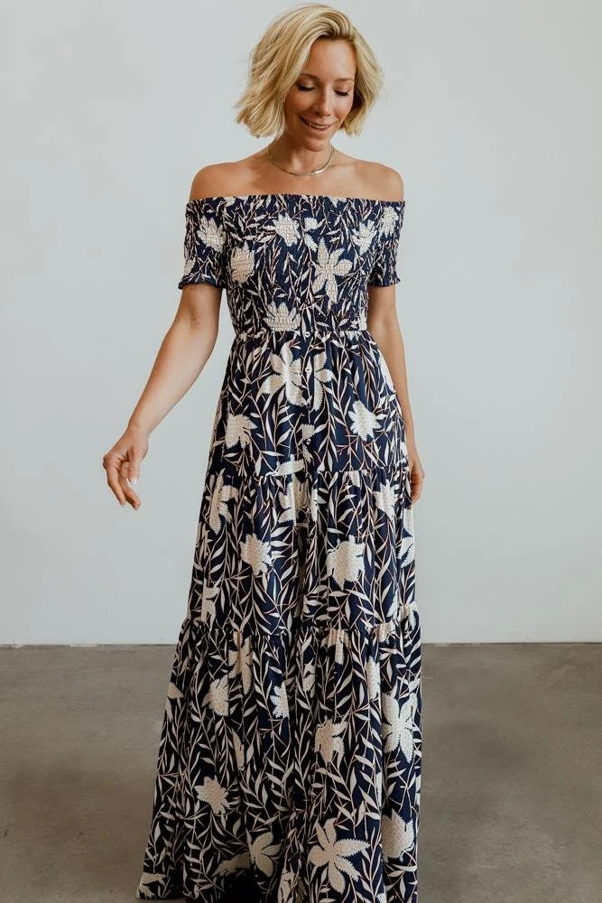 Soi Becca Smocked Maxi Dress | Navy Dresses 6 Soi Becca Smocked Maxi Dress | Navy Dresses
