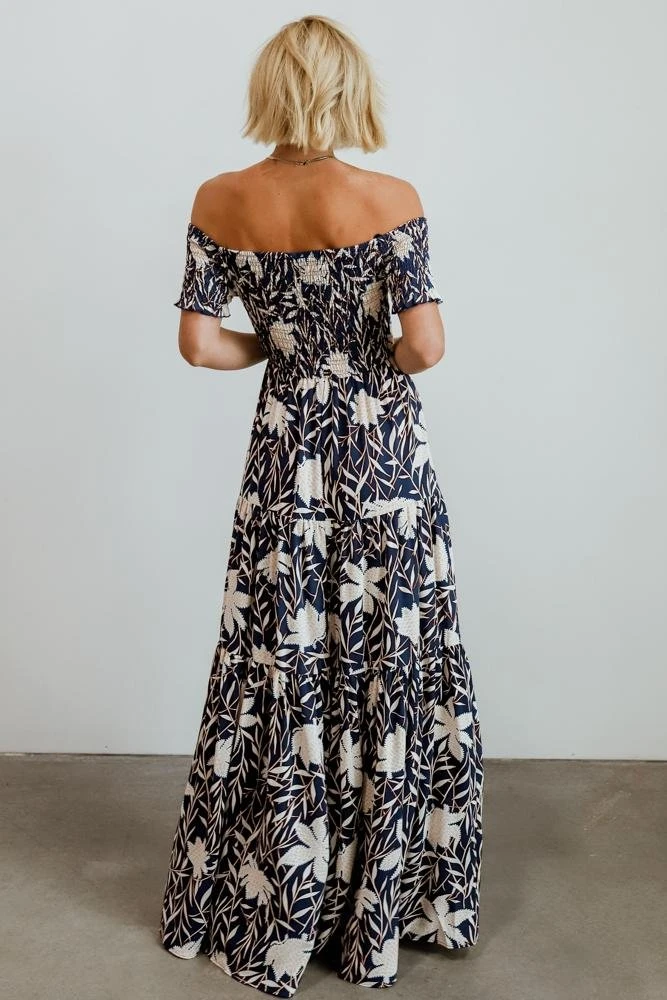 Soi Becca Smocked Maxi Dress | Navy Dresses 3 Soi Becca Smocked Maxi Dress | Navy Dresses