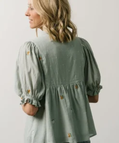 IL Bernadette Embroidery Top | Light Sage Vacation 14 IL Bernadette Embroidery Top | Light Sage Vacation