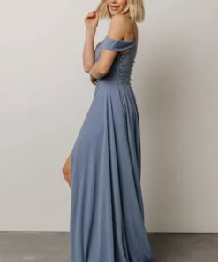 Soi Dresses Bianca Lace Maxi Dress | Dusty Blue