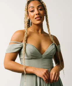 Soi Shop All Bianca Lace Maxi Dress | Dusty Sage