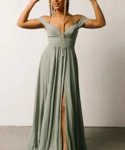 Soi Shop All Bianca Lace Maxi Dress | Dusty Sage