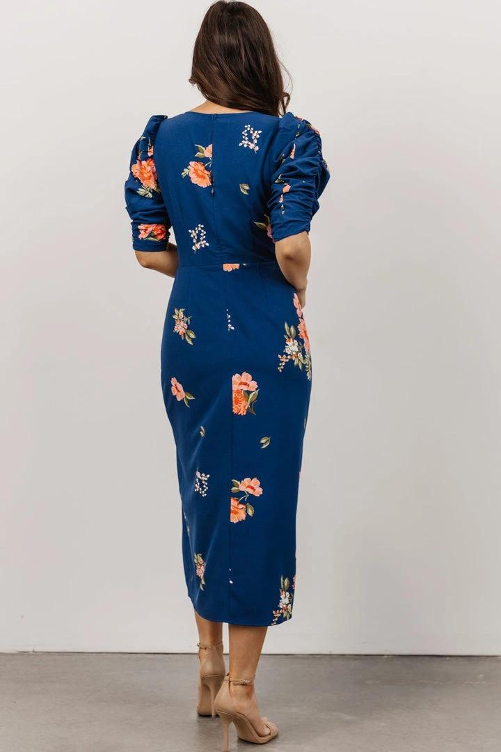 SL Biscayne Midi Dress | Dark Blue Floral 5 SL Biscayne Midi Dress | Dark Blue Floral