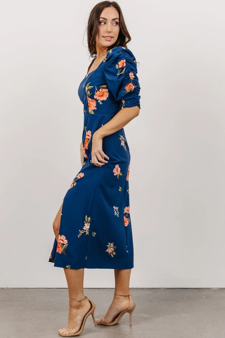 SL Biscayne Midi Dress | Dark Blue Floral 4 SL Biscayne Midi Dress | Dark Blue Floral