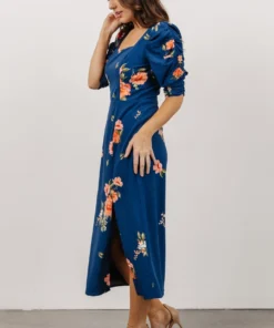 SL Biscayne Midi Dress | Dark Blue Floral 9 SL Biscayne Midi Dress | Dark Blue Floral