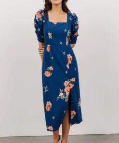 SL Biscayne Midi Dress | Dark Blue Floral