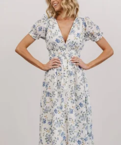 IBS Blakely Eyelet Midi Dress | Blue + White Floral Dresses 9 IBS Blakely Eyelet Midi Dress | Blue + White Floral Dresses