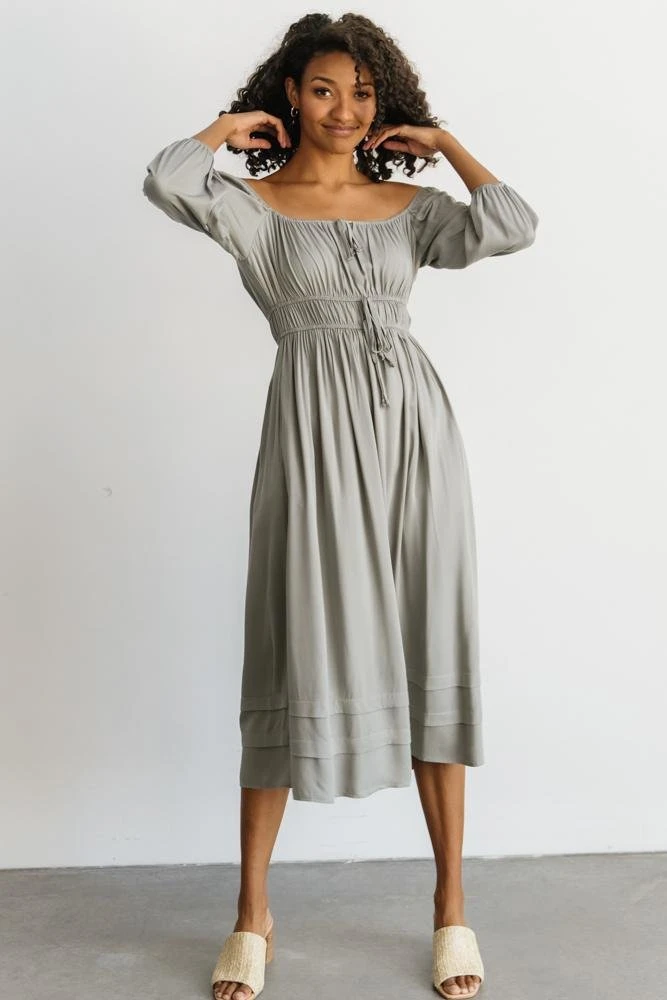 POL Dresses Bodrum Midi Dress | Dusty Sage 3 POL Dresses Bodrum Midi Dress | Dusty Sage