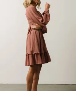 IL Brandie Embroidered Mini Dress | Dark Mauve 12 IL Brandie Embroidered Mini Dress | Dark Mauve