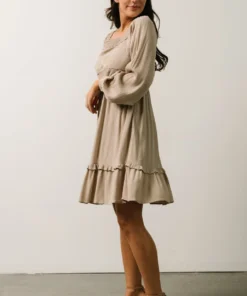 IL Brandie Embroidered Mini Dress | Natural 10 IL Brandie Embroidered Mini Dress | Natural