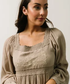 IL Brandie Embroidered Mini Dress | Natural 13 IL Brandie Embroidered Mini Dress | Natural