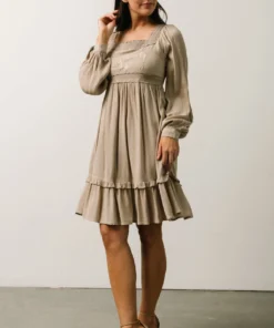 IL Brandie Embroidered Mini Dress | Natural