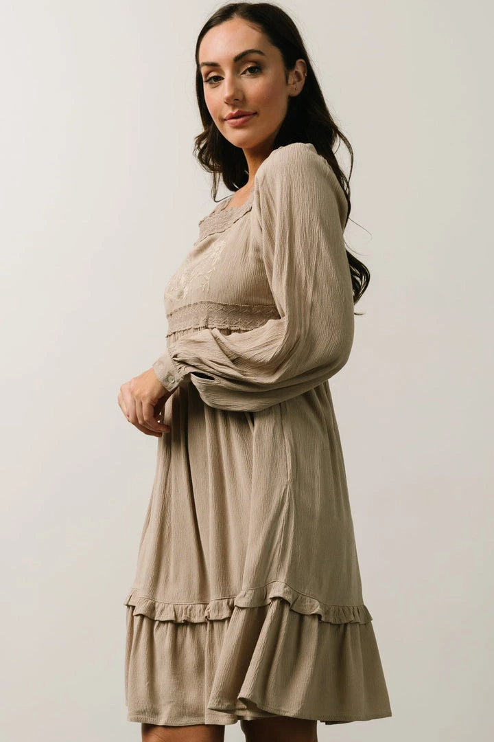 IL Brandie Embroidered Mini Dress | Natural 5 IL Brandie Embroidered Mini Dress | Natural