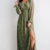 BB Custom Bridget Textured Maxi Dress | Dusty Olive Dresses