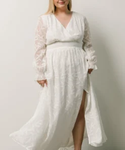 BB Custom Bridget Textured Maxi Dress | White Dresses
