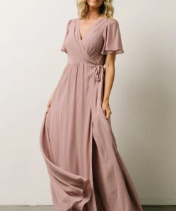 Soi Dresses Brighton Wrap Maxi Dress | Dusty Rose