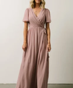 Soi Dresses Brighton Wrap Maxi Dress | Dusty Rose 12 Soi Dresses Brighton Wrap Maxi Dress | Dusty Rose