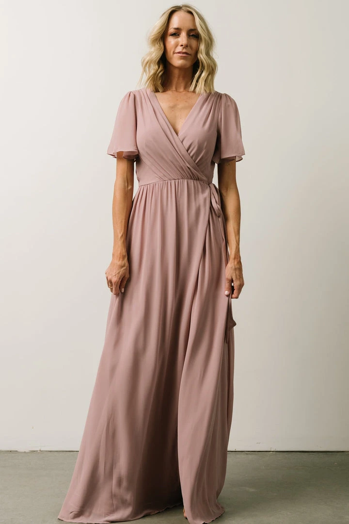 Soi Dresses Brighton Wrap Maxi Dress | Dusty Rose 6 Soi Dresses Brighton Wrap Maxi Dress | Dusty Rose