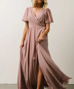 Soi Dresses Brighton Wrap Maxi Dress | Dusty Rose 11 Soi Dresses Brighton Wrap Maxi Dress | Dusty Rose