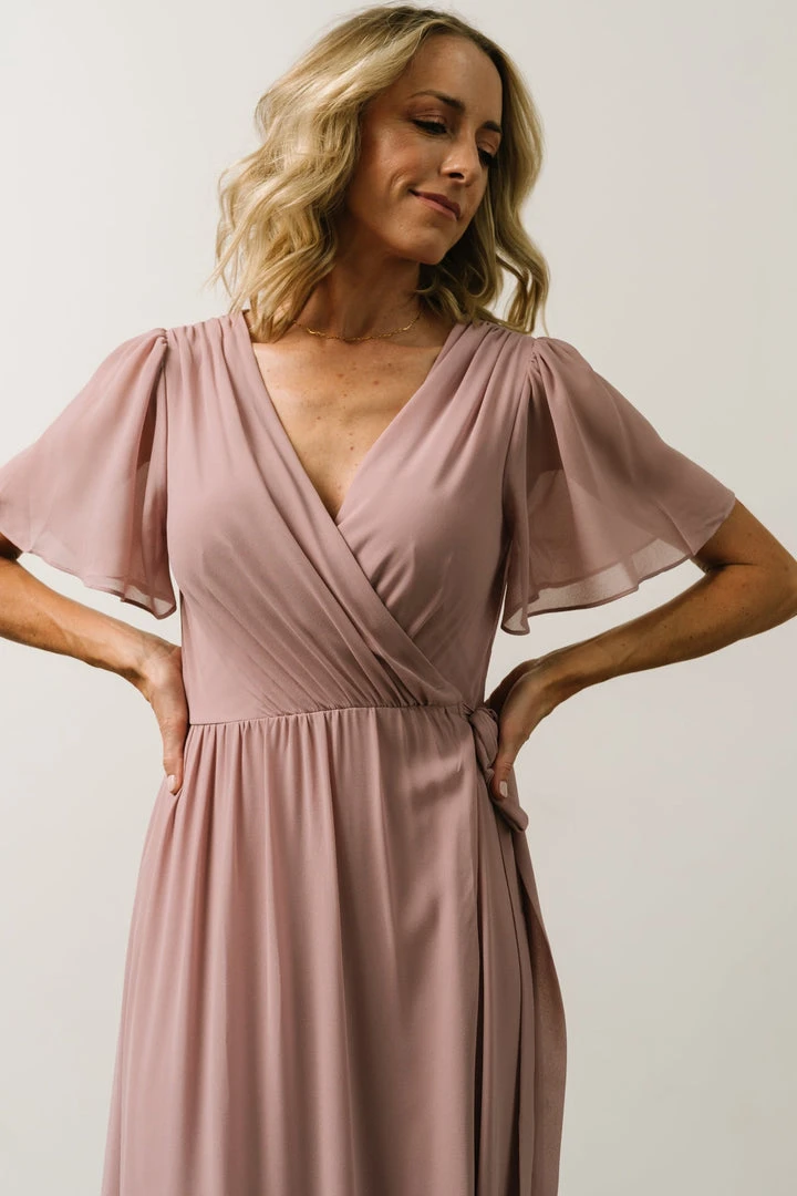 Soi Dresses Brighton Wrap Maxi Dress | Dusty Rose 7 Soi Dresses Brighton Wrap Maxi Dress | Dusty Rose