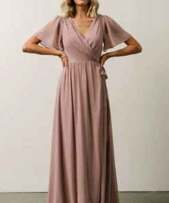 Soi Dresses Brighton Wrap Maxi Dress | Dusty Rose