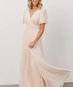 Soi Brighton Wrap Maxi Dress | Light Peach Dresses
