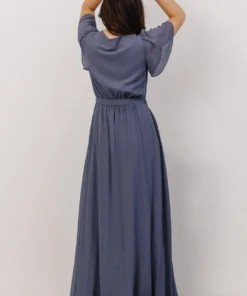 Soi Dresses Brighton Wrap Maxi Dress | Slate Blue
