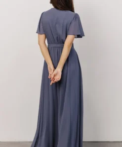 Soi Dresses Brighton Wrap Maxi Dress | Slate Blue
