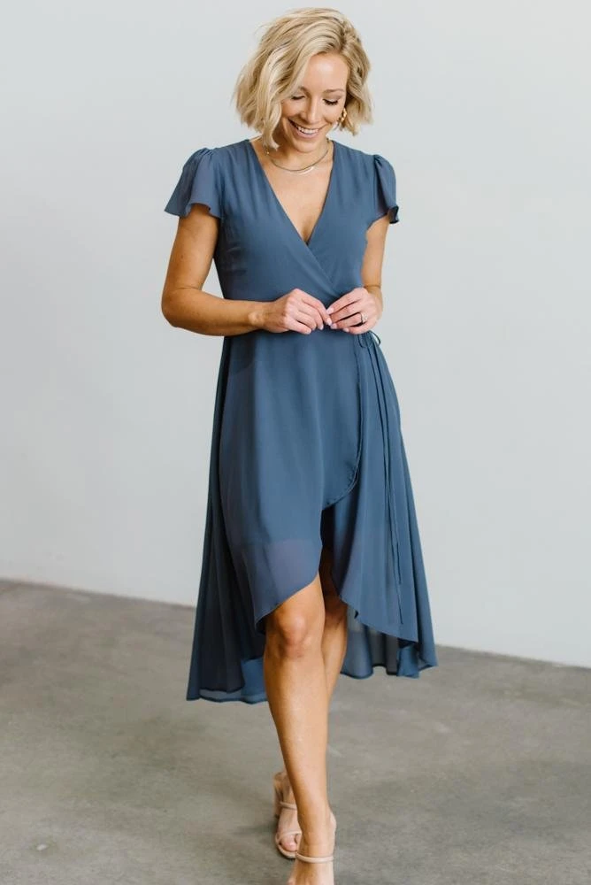 Soi Dresses Bristol Midi Wrap Dress | Blue 1 Soi Dresses Bristol Midi Wrap Dress | Blue