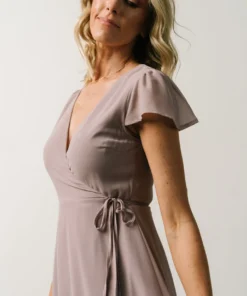 Soi Bristol Midi Wrap Dress | Dusty Lilac