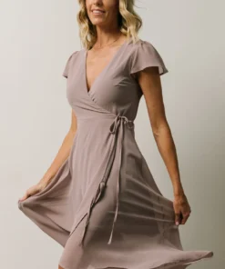 Soi Bristol Midi Wrap Dress | Dusty Lilac