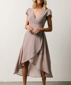 Soi Bristol Midi Wrap Dress | Dusty Lilac